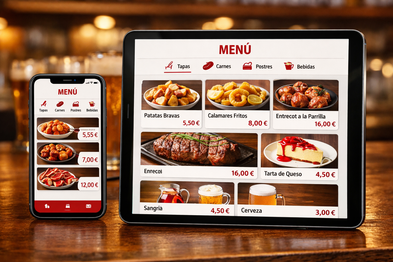 Carta Digital para Bares